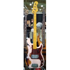Relic 1960 P Bass Shell Pink over Sunburst Maple USA New