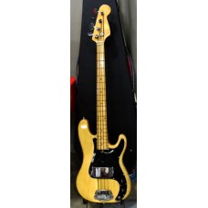 Hondo II Precision Bass Natural Maple Covers CLEAN 1970s